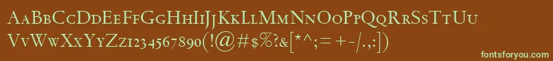 SpectrumMtSc Font – Green Fonts on Brown Background