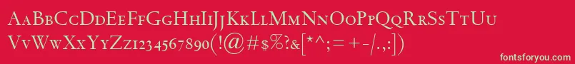 SpectrumMtSc Font – Green Fonts on Red Background