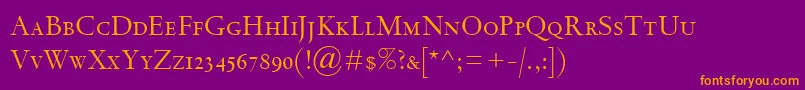 fuente SpectrumMtSc – Fuentes Naranjas Sobre Fondo Morado