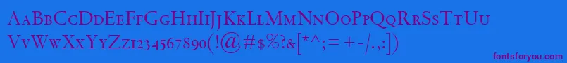 SpectrumMtSc Font – Purple Fonts on Blue Background