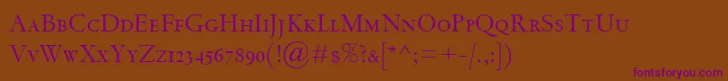 SpectrumMtSc Font – Purple Fonts on Brown Background