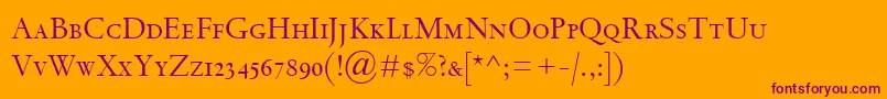 SpectrumMtSc Font – Purple Fonts on Orange Background