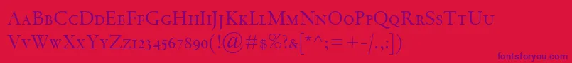 SpectrumMtSc Font – Purple Fonts on Red Background