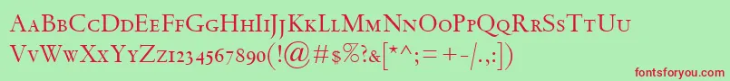 SpectrumMtSc Font – Red Fonts on Green Background