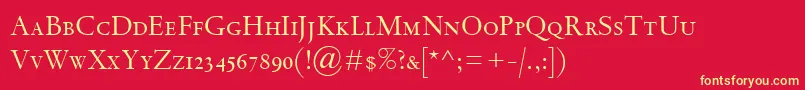 SpectrumMtSc Font – Yellow Fonts on Red Background