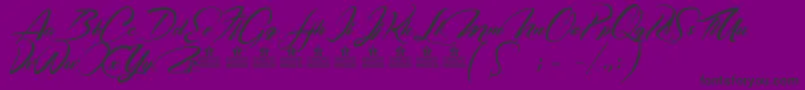 Шрифт CasablancaNoirPersonalUse – чёрные шрифты на фиолетовом фоне