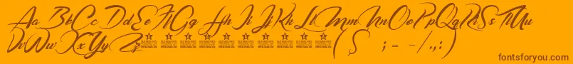 CasablancaNoirPersonalUse Font – Brown Fonts on Orange Background