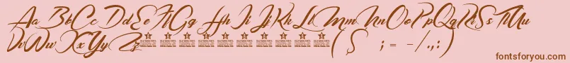 CasablancaNoirPersonalUse Font – Brown Fonts on Pink Background