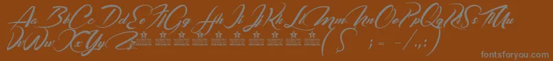 CasablancaNoirPersonalUse Font – Gray Fonts on Brown Background