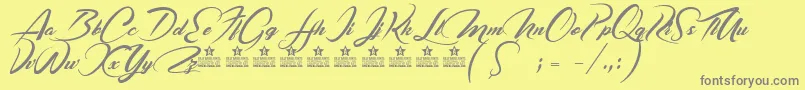 CasablancaNoirPersonalUse Font – Gray Fonts on Yellow Background