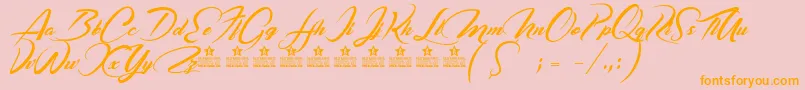CasablancaNoirPersonalUse Font – Orange Fonts on Pink Background