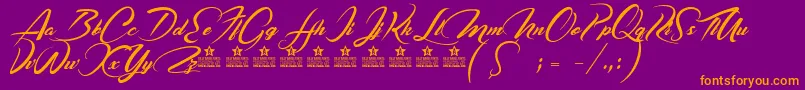 CasablancaNoirPersonalUse Font – Orange Fonts on Purple Background