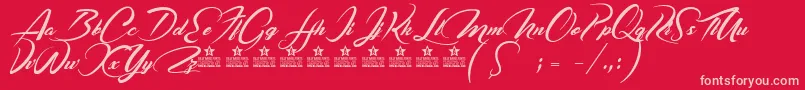 CasablancaNoirPersonalUse Font – Pink Fonts on Red Background