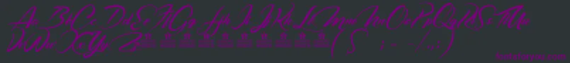 CasablancaNoirPersonalUse Font – Purple Fonts on Black Background