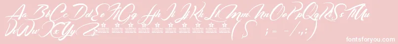 CasablancaNoirPersonalUse Font – White Fonts on Pink Background