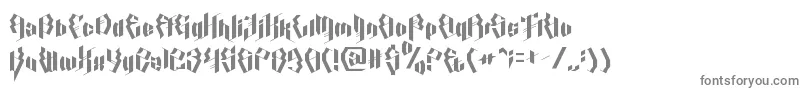 フォントCalligraphyAquiver – 白い背景に灰色の文字