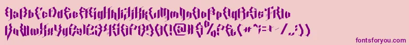 CalligraphyAquiver Font – Purple Fonts on Pink Background
