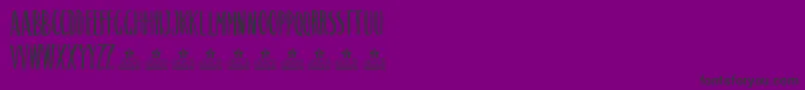 フォントSunrisePersonalUse – 紫の背景に黒い文字