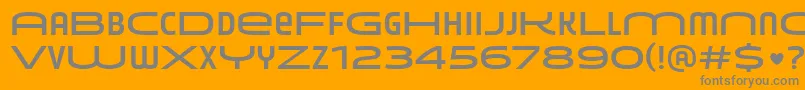 YouniononefyRegularXs Font – Gray Fonts on Orange Background