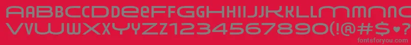 YouniononefyRegularXs Font – Gray Fonts on Red Background