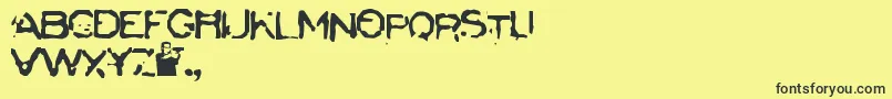 Badcargo Font – Black Fonts on Yellow Background
