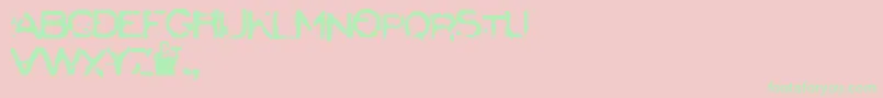 Badcargo Font – Green Fonts on Pink Background