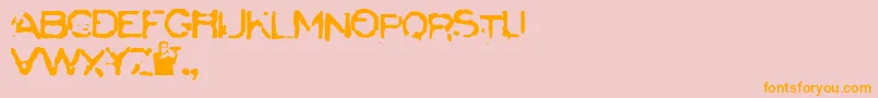 Badcargo Font – Orange Fonts on Pink Background