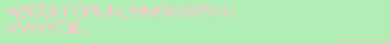 Badcargo Font – Pink Fonts on Green Background