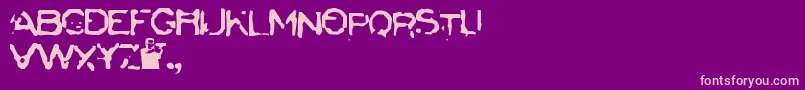 Badcargo Font – Pink Fonts on Purple Background