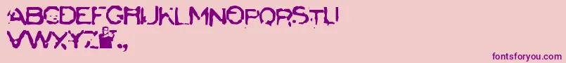 Badcargo Font – Purple Fonts on Pink Background