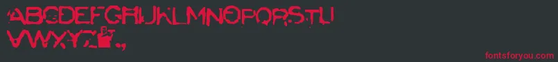 Шрифт Badcargo – красные шрифты на чёрном фоне