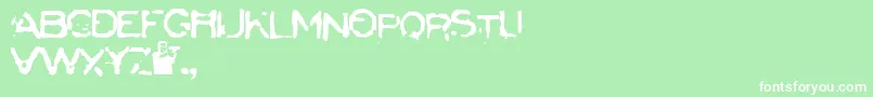 Badcargo Font – White Fonts on Green Background