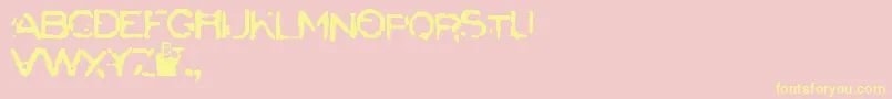 Badcargo Font – Yellow Fonts on Pink Background