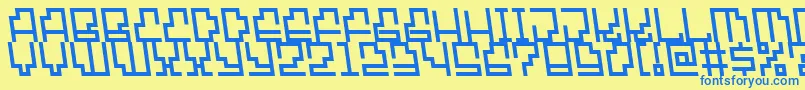 En savoir plus sur la police Hypersonic Police Hypersonic – polices bleues sur fond jaune