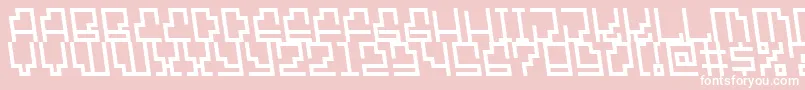 フォントHypersonic – ピンクの背景に白い文字