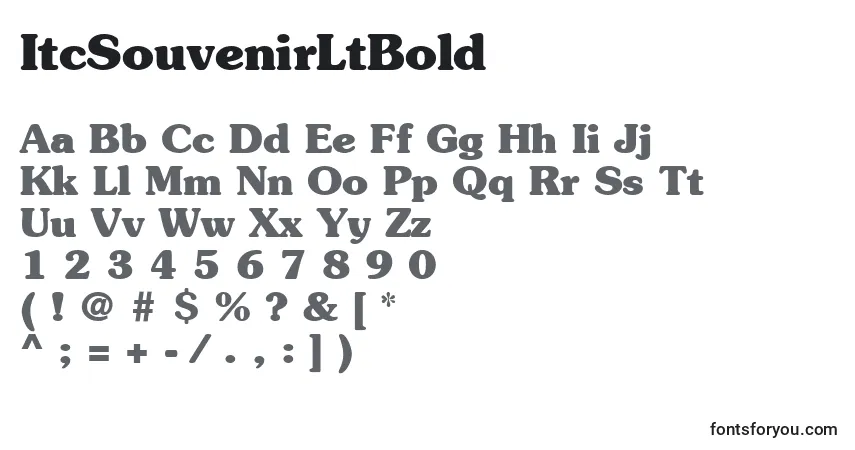 Шрифт ItcSouvenirLtBold – алфавит, цифры, специальные символы