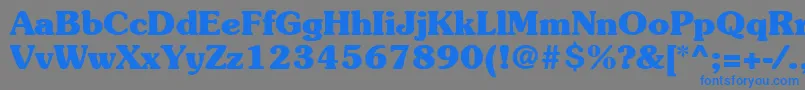ItcSouvenirLtBold Font – Blue Fonts on Gray Background