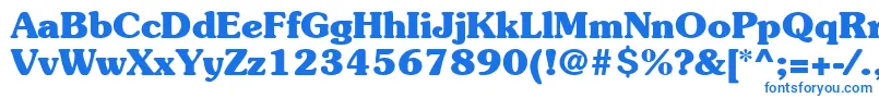 ItcSouvenirLtBold Font – Blue Fonts on White Background