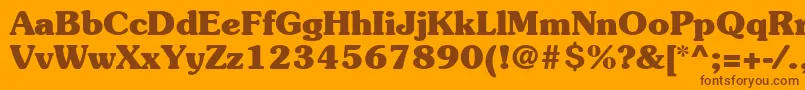 ItcSouvenirLtBold Font – Brown Fonts on Orange Background