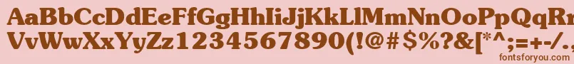 ItcSouvenirLtBold Font – Brown Fonts on Pink Background