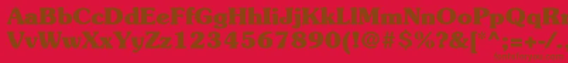 ItcSouvenirLtBold Font – Brown Fonts on Red Background