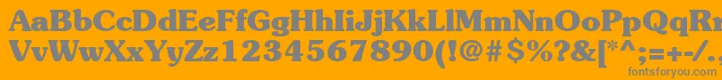 ItcSouvenirLtBold Font – Gray Fonts on Orange Background
