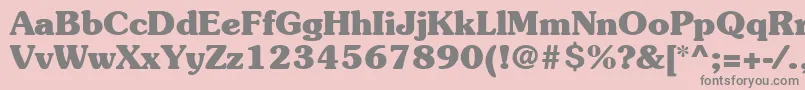 ItcSouvenirLtBold Font – Gray Fonts on Pink Background