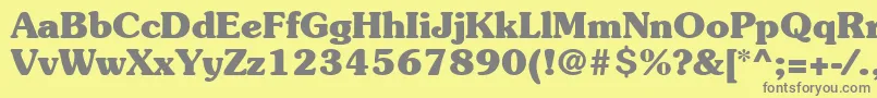 ItcSouvenirLtBold Font – Gray Fonts on Yellow Background
