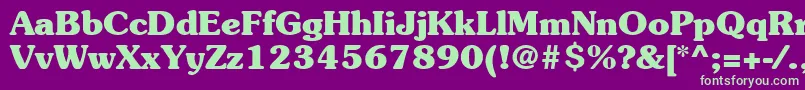 ItcSouvenirLtBold Font – Green Fonts on Purple Background