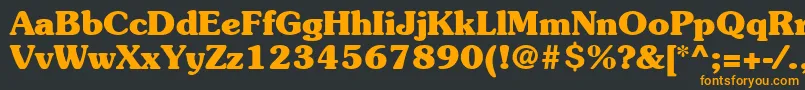 ItcSouvenirLtBold Font – Orange Fonts on Black Background
