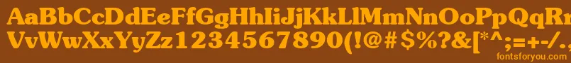 ItcSouvenirLtBold Font – Orange Fonts on Brown Background