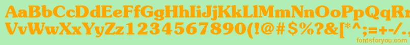 ItcSouvenirLtBold Font – Orange Fonts on Green Background