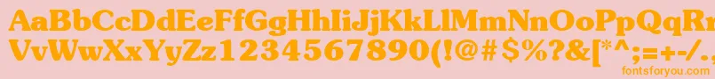 ItcSouvenirLtBold Font – Orange Fonts on Pink Background