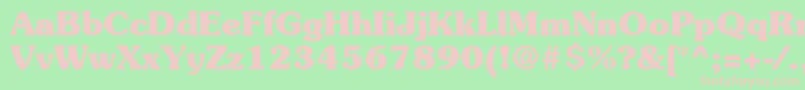 ItcSouvenirLtBold Font – Pink Fonts on Green Background